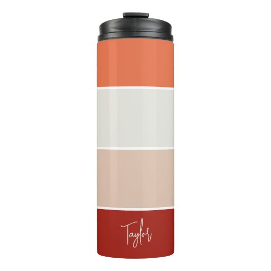 Gepersonaliseerde naam modern eenvoudig en trendy thermosbeker (Voorkant)