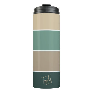 Gepersonaliseerde naam modern eenvoudig en trendy thermosbeker