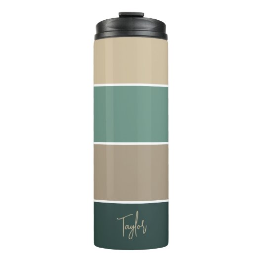 Gepersonaliseerde naam modern eenvoudig en trendy thermosbeker (Voorkant)