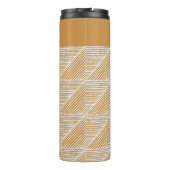 Gepersonaliseerde naam Modern geometrisch warm gou Thermosbeker (Achterkant)