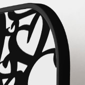 Gepersonaliseerde naam Modern hartpatroon Pickleball Paddle (Links Detail)