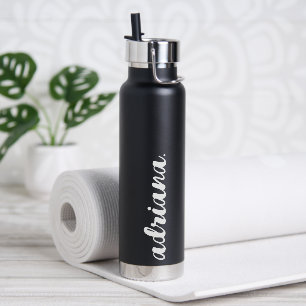 Gepersonaliseerde naam Moderne scripttypografie Waterfles