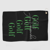 Gepersonaliseerde naam Moderne typografie Golfhanddoek (Horizontaal)