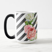Gepersonaliseerde naam Moederdag Floral Custom gif Magische Mok (Links)