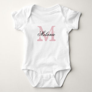 Gepersonaliseerde naam monogram baby creeper jumps romper