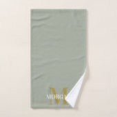Gepersonaliseerde naam Monogram Desert Sage Handdoek (Handdoek)