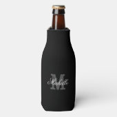 Gepersonaliseerde naam monogram fleskoeler flesjeskoeler (Fles Voorkant)