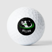 Gepersonaliseerde naam Monogram Golfer Mannen Golfballen (Voorkant)