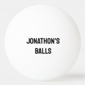 Gepersonaliseerde naam Monogram Grappig Pingpongballen (Voorkant)
