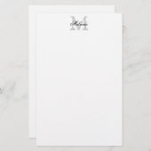 Gepersonaliseerde naam monogram logo briefpapier (Voorkant / Achterkant)