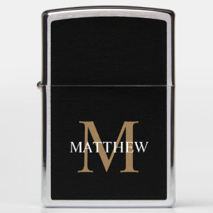 Gepersonaliseerde naam Monogram zwart