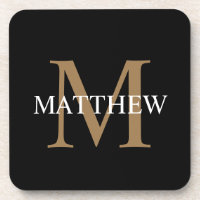 Gepersonaliseerde naam Monogram zwart