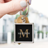 Gepersonaliseerde naam Monogram zwart