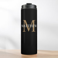 Gepersonaliseerde naam Monogram zwart