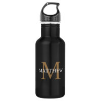 Gepersonaliseerde naam Monogram zwart