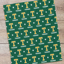 Gepersonaliseerde naam Monogrammed Star Gold Green Fleece Deken