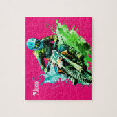 Gepersonaliseerde naam Motorcross Puzzel (Verticaal)