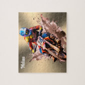 Gepersonaliseerde naam Motorcross Puzzel (Verticaal)
