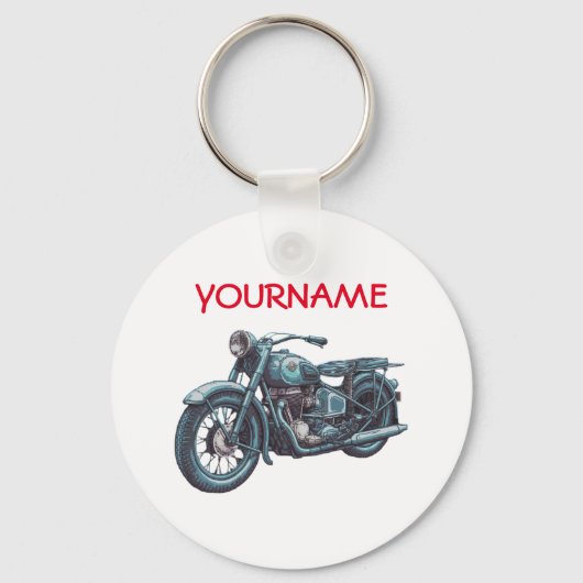 Gepersonaliseerde NAAM  Motorfiets Sleutelhanger (Voorkant)