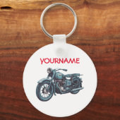 Gepersonaliseerde NAAM  Motorfiets Sleutelhanger (Voorkant)