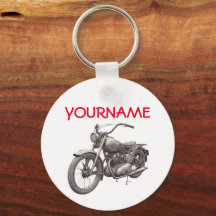 Gepersonaliseerde NAAM  Motorfiets Sleutelhanger