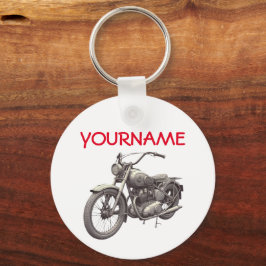 Gepersonaliseerde NAAM Motorfiets Sleutelhanger