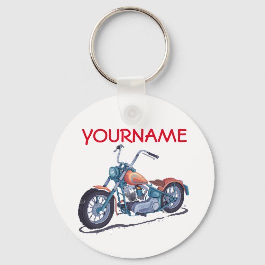 Gepersonaliseerde NAAM Motorfiets Sleutelhanger (Voorkant)