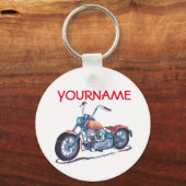 Gepersonaliseerde NAAM  Motorfiets Sleutelhanger (Voorkant)