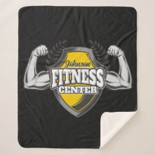 Gepersonaliseerde NAAM Musea Fitness Trainer Gym Sherpa Deken