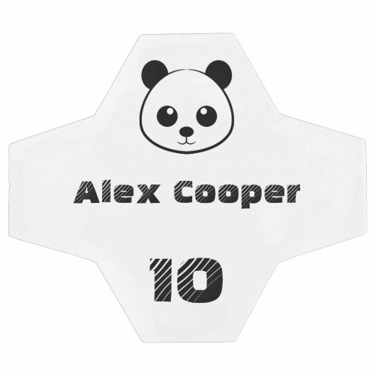 Gepersonaliseerde Naam Nummer Glimlachende panda Voetbal (Enkel)