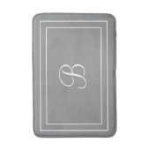Gepersonaliseerde naam of initiaal grijs badmat (Voorkant Verticaal)