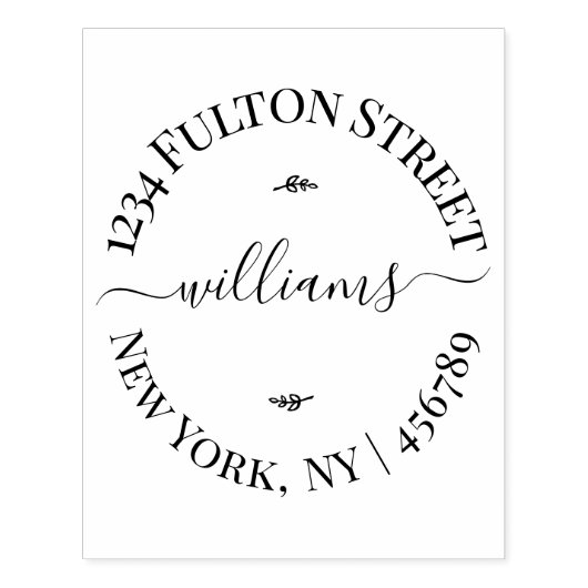 Gepersonaliseerde naam of Logo Retouradres Groot Rubberstempel (Afrduk)