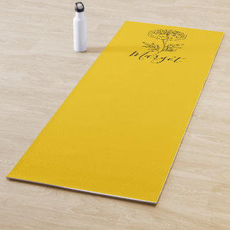 Gepersonaliseerde naam Oktober Marigold Geboortebl Yogamat