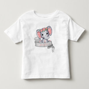 Gepersonaliseerde Naam Olifant Baby Meisje Custom Kinder Shirts