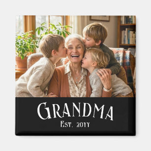 Gepersonaliseerde Naam Oma Jaar Foto Cadeau Magneet