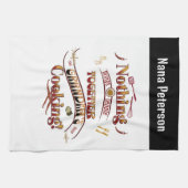 Gepersonaliseerde naam oma keuken cadeau theedoek (Horizontaal)