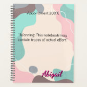 Gepersonaliseerde naam Pastel Wave afspraak Planner (Voorkant)