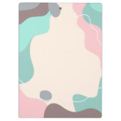 Gepersonaliseerde naam Pastel Wave Kantoor School Klembord (Achterkant)