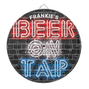 Gepersonaliseerde naam Patriottic Beer Sign Brewer Dartbord