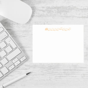 Gepersonaliseerde naam Peach Bubble Letter Post-it® Notes