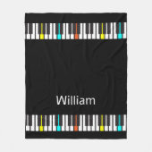 Gepersonaliseerde naam Pianist Piano Keys Fleece Deken (Voorkant)