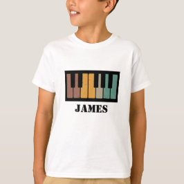Gepersonaliseerde naam Pianist Piano Keys T-shirt