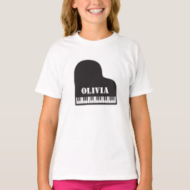 Gepersonaliseerde naam Pianist Piano Keys T-shirt