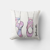 Gepersonaliseerde naam Pink Ballet Kussen (Voorkant)