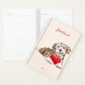 Gepersonaliseerde naam Planner Dog Heart Love (Display)