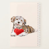 Gepersonaliseerde naam Planner Dog Heart Love (Achterkant)
