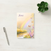 Gepersonaliseerde naam Rainbow Butterfly Natuur No Post-it® Notes (Kantoor)