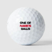 Gepersonaliseerde naam Red Funny Golfballen (Voorkant)