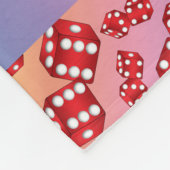 Gepersonaliseerde naam regenboogkleurig patroon fleece deken (Hoek)