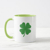 Gepersonaliseerde naam Retro Irish Luck Clover Mok (Links)